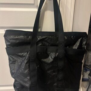 LeSportsac Shiny Black Duffel Bag